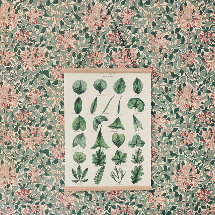 botanisk poster grona blad vintagefabriken